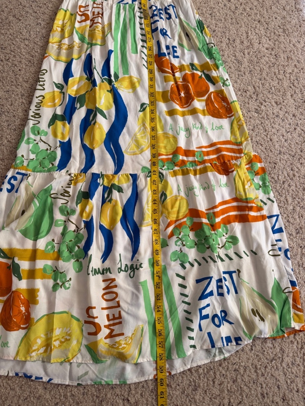 Stitch Fusion Rayon halter Lemon Print Maxi Dress size XL NWT - Picture 9 of 12